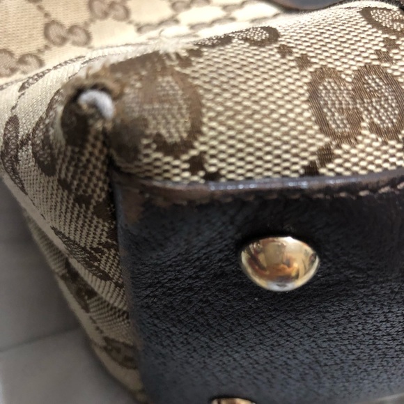 Authentic GUCCI Monogram Canvas and leather tote - Picture 5 of 5